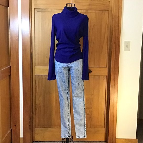 Acid Wash High Waisted Skinny Jeans - Picture 3 of 6